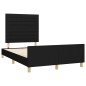vidaXL Bettgestell mit Kopfteil Schwarz 120x200 cm Stoff vidaXL Bettgestell mit Kopfteil Schwarz 120x200 cm Stoff