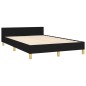 vidaXL Bettgestell mit Kopfteil Schwarz 120x200 cm Stoff vidaXL Bettgestell mit Kopfteil Schwarz 120x200 cm Stoff