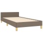 vidaXL Bettgestell mit Kopfteil Taupe 100x200 cm Stoff vidaXL Bettgestell mit Kopfteil Taupe 100x200 cm Stoff