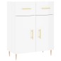 Highboard Hochglanz-Weiß 69,5x34x180 cm Holzwerkstoff Highboard Hochglanz-Weiß 69,5x34x180 cm Holzwerkstoff