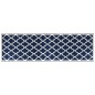 vidaXL Outdoor-Teppich Marineblau Weiß 80x250 cm Beidseitig Nutzbar vidaXL Outdoor-Teppich Marineblau Weiß 80x250 cm Beidseitig Nutzbar