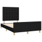 vidaXL Bettgestell mit Kopfteil Schwarz 120x200 cm Stoff vidaXL Bettgestell mit Kopfteil Schwarz 120x200 cm Stoff