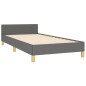 vidaXL Bettgestell mit Kopfteil Dunkelgrau 80x200 cm Stoff vidaXL Bettgestell mit Kopfteil Dunkelgrau 80x200 cm Stoff