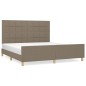 vidaXL Bettgestell mit Kopfteil Taupe 180x200 cm Stoff vidaXL Bettgestell mit Kopfteil Taupe 180x200 cm Stoff
