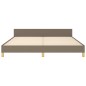 vidaXL Bettgestell mit Kopfteil Taupe 180x200 cm Stoff vidaXL Bettgestell mit Kopfteil Taupe 180x200 cm Stoff