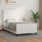 vidaXL Bettgestell mit Kopfteil Weiß 90x200 cm Kunstleder vidaXL Bettgestell mit Kopfteil Weiß 90x200 cm Kunstleder