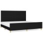 vidaXL Bettgestell mit Kopfteil Schwarz 200x200 cm Stoff vidaXL Bettgestell mit Kopfteil Schwarz 200x200 cm Stoff