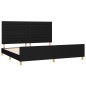vidaXL Bettgestell mit Kopfteil Schwarz 200x200 cm Stoff vidaXL Bettgestell mit Kopfteil Schwarz 200x200 cm Stoff