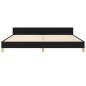 vidaXL Bettgestell mit Kopfteil Schwarz 200x200 cm Stoff vidaXL Bettgestell mit Kopfteil Schwarz 200x200 cm Stoff