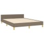 vidaXL Bettgestell mit Kopfteil Taupe 140x200 cm Stoff vidaXL Bettgestell mit Kopfteil Taupe 140x200 cm Stoff