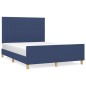 vidaXL Bettgestell mit Kopfteil Blau 140x190 cm Stoff vidaXL Bettgestell mit Kopfteil Blau 140x190 cm Stoff