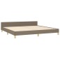 vidaXL Bettgestell mit Kopfteil Taupe 200x200 cm Stoff vidaXL Bettgestell mit Kopfteil Taupe 200x200 cm Stoff
