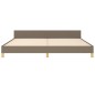 vidaXL Bettgestell mit Kopfteil Taupe 200x200 cm Stoff vidaXL Bettgestell mit Kopfteil Taupe 200x200 cm Stoff