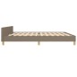 vidaXL Bettgestell mit Kopfteil Taupe 200x200 cm Stoff vidaXL Bettgestell mit Kopfteil Taupe 200x200 cm Stoff