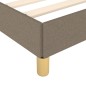 vidaXL Bettgestell mit Kopfteil Taupe 200x200 cm Stoff vidaXL Bettgestell mit Kopfteil Taupe 200x200 cm Stoff