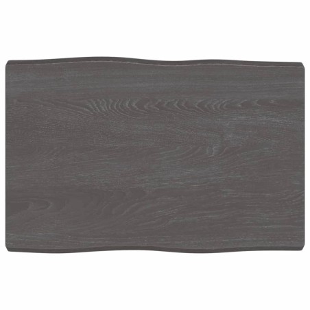 vidaXL Tischplatte 60x40x(2-4) cm Massivholz Behandelt Baumkante