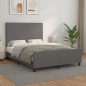 vidaXL Bettgestell mit Kopfteil Grau 140x190 cm Kunstleder vidaXL Bettgestell mit Kopfteil Grau 140x190 cm Kunstleder