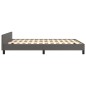 vidaXL Bettgestell mit Kopfteil Grau 140x190 cm Kunstleder vidaXL Bettgestell mit Kopfteil Grau 140x190 cm Kunstleder