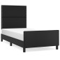 vidaXL Bettgestell mit Kopfteil Schwarz 90x190 cm Kunstleder vidaXL Bettgestell mit Kopfteil Schwarz 90x190 cm Kunstleder