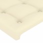 vidaXL Bettgestell mit Kopfteil Creme 90x200 cm Kunstleder vidaXL Bettgestell mit Kopfteil Creme 90x200 cm Kunstleder