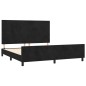 vidaXL Bettgestell mit Kopfteil Schwarz 160x200 cm Samt vidaXL Bettgestell mit Kopfteil Schwarz 160x200 cm Samt