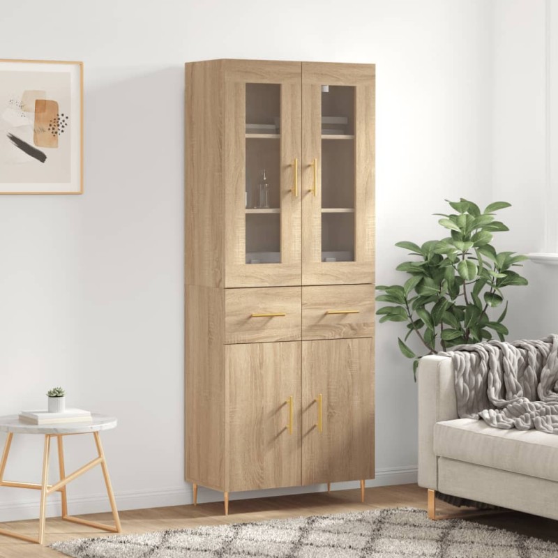 Highboard Sonoma-Eiche 69,5x34x180 cm Holzwerkstoff Highboard Sonoma-Eiche 69,5x34x180 cm Holzwerkstoff