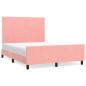 vidaXL Bettgestell mit Kopfteil Rosa 140x190 cm Samt vidaXL Bettgestell mit Kopfteil Rosa 140x190 cm Samt