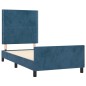 vidaXL Bettgestell mit Kopfteil Dunkelblau 90x200 cm Samt vidaXL Bettgestell mit Kopfteil Dunkelblau 90x200 cm Samt