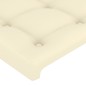 vidaXL Bettgestell mit Kopfteil Creme 90x190 cm Kunstleder vidaXL Bettgestell mit Kopfteil Creme 90x190 cm Kunstleder
