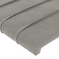 vidaXL Bettgestell mit Kopfteil Hellgrau 100x200 cm Samt vidaXL Bettgestell mit Kopfteil Hellgrau 100x200 cm Samt