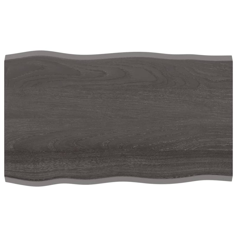 Tischplatte 100x60x2 cm Massivholz Eiche Behandelt Baumkante Tischplatte 100x60x2 cm Massivholz Eiche Behandelt Baumkante