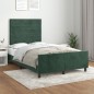 vidaXL Bettgestell mit Kopfteil Dunkelgrün 120x200 cm Samt vidaXL Bettgestell mit Kopfteil Dunkelgrün 120x200 cm Samt