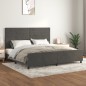 vidaXL Bettgestell mit Kopfteil Dunkelgrau 200x200 cm Samt vidaXL Bettgestell mit Kopfteil Dunkelgrau 200x200 cm Samt