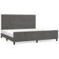 vidaXL Bettgestell mit Kopfteil Dunkelgrau 200x200 cm Samt vidaXL Bettgestell mit Kopfteil Dunkelgrau 200x200 cm Samt