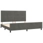 vidaXL Bettgestell mit Kopfteil Dunkelgrau 200x200 cm Samt vidaXL Bettgestell mit Kopfteil Dunkelgrau 200x200 cm Samt