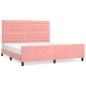 vidaXL Bettgestell mit Kopfteil Rosa 180x200 cm Samt vidaXL Bettgestell mit Kopfteil Rosa 180x200 cm Samt