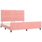 vidaXL Bettgestell mit Kopfteil Rosa 180x200 cm Samt vidaXL Bettgestell mit Kopfteil Rosa 180x200 cm Samt