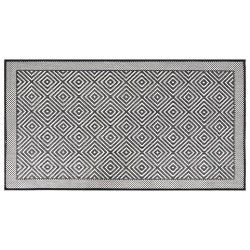 Outdoor-Teppich Grau und Weiß 100x200 cm Beidseitig Nutzbar