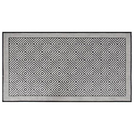 Outdoor-Teppich Grau und Weiß 100x200 cm Beidseitig Nutzbar