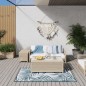 vidaXL Outdoor-Teppich Aquablau und Weiß 80x150 cm Beidseitig Nutzbar vidaXL Outdoor-Teppich Aquablau und Weiß 80x150 cm Beidseitig Nutzbar