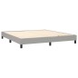 vidaXL Boxspringbett mit Matratze Hellgrau 160x200 cm Stoff vidaXL Boxspringbett mit Matratze Hellgrau 160x200 cm Stoff