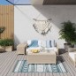 Outdoor-Teppich Aquablau und Weiß 80x150 cm Beidseitig Nutzbar Outdoor-Teppich Aquablau und Weiß 80x150 cm Beidseitig Nutzbar