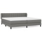 vidaXL Boxspringbett mit Matratze Dunkelgrau 200x200 cm Stoff vidaXL Boxspringbett mit Matratze Dunkelgrau 200x200 cm Stoff