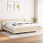 vidaXL Boxspringbett mit Matratze Creme 200x200 cm Stoff vidaXL Boxspringbett mit Matratze Creme 200x200 cm Stoff