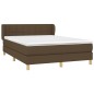 vidaXL Boxspringbett mit Matratze Dunkelbraun 140x200 cm Stoff vidaXL Boxspringbett mit Matratze Dunkelbraun 140x200 cm Stoff
