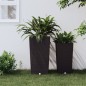 Pflanzkübel mit herausnehmbaren Einsatz Braun 21/49 L PP-Rattan Pflanzkübel mit herausnehmbaren Einsatz Braun 21/49 L PP-Rattan