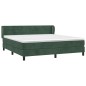 vidaXL Boxspringbett mit Matratze Dunkelgrün 180x200 cm Samt vidaXL Boxspringbett mit Matratze Dunkelgrün 180x200 cm Samt