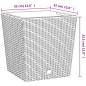 vidaXL Pflanzkübel mit herausnehmbaren Einsatz Weiß 21/32 L PP-Rattan vidaXL Pflanzkübel mit herausnehmbaren Einsatz Weiß 21/32 L PP-Rattan