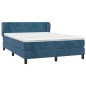 vidaXL Boxspringbett mit Matratze Dunkelblau 140x190 cm Samt vidaXL Boxspringbett mit Matratze Dunkelblau 140x190 cm Samt