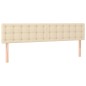vidaXL Boxspringbett mit Matratze Creme 200x200 cm Stoff vidaXL Boxspringbett mit Matratze Creme 200x200 cm Stoff